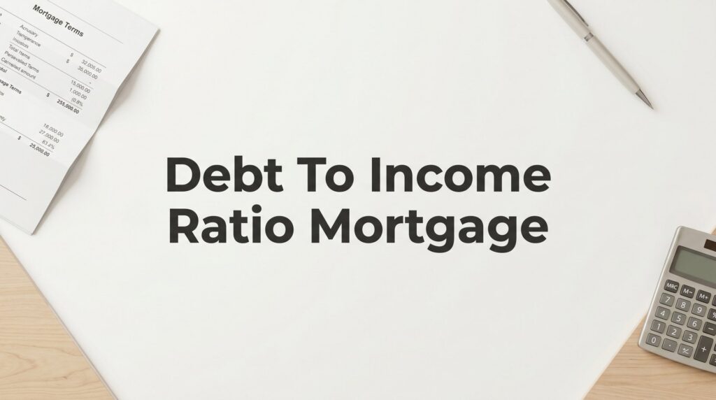 Debt to Income Ratio Mortgage: What It Is and Why It Determines Your Approval